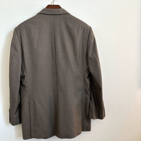 Brooks Brothers 346 Houndstooth Plaid 100% Wool Sports Coat tan/brown Size 42R - Picture 2 of 10